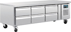  Polar Serie U GN-Kühltisch mit 6 Schubladen 317L 