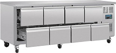  Polar Serie U GN-Kühltisch mit 8 Schubladen 616L 
