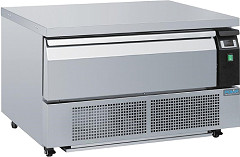  Polar Serie U flacher Kühl- und Tiefkühltisch mit 1 Schublade 2x GN 