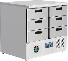  Polar Serie G Kühltisch mit 6 Schubladen 240L 
