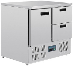  Polar Serie G Kühltisch 1-türig mit 2 Schubladen 240L 
