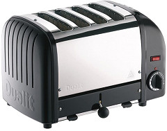  Dualit Toaster 40344 schwarz 4 Schlitze 
