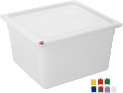  Hygiplas Click PP GN-Beh&auml;lter 2/3 mit Deckel & 7 Farbclips 200mm 16,1Ltr (4 St&uuml;ck) 