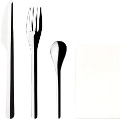  Comas Set Chuchillo Tenedor Einwegbesteck aus Edelstahl (50 St&uuml;ck) 