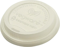  Vegware kompostierbare Hei&szlig;getr&auml;nkebecher-Deckel 34 / 45,5cl 