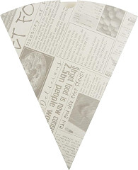  Colpac biologisch abbaubare Pommes Spitzt&uuml;ten mit Zeitungsmotiv 