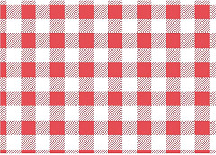  Gastronoble Rot kariertes Pergamentpapier 25x25cm 