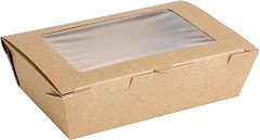  Fiesta Recycelbare Salatbox mit PET-Fenster 700ml (Packung mit 200 St&uuml;ck) 