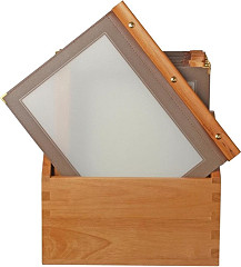  Securit Men&uuml;mappen mit Holzbox braun A4 
