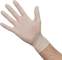  Gastronoble Gepuderte Latexhandschuhe wei&szlig; 