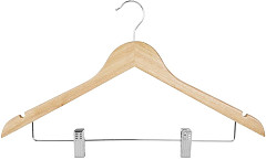  Bolero Holzkleiderb&uuml;gel mit Anti-Rutsch-Klammern (10er-Pack) 