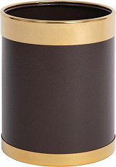  Bolero Papierkorb mit goldfarbenem Rand 10L 