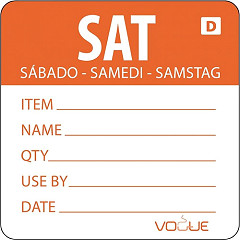  Vogue auflösbare Etiketten Samstag orange 