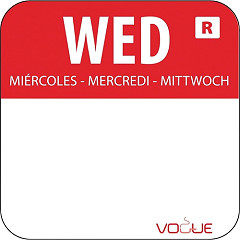  Vogue Farbcode Sticker Mittwoch rot 