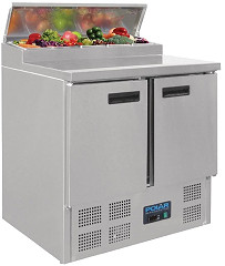  Polar Serie G Pizzak&uuml;hltisch Saladette 2-t&uuml;rig 254L 