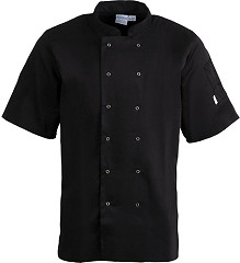  Whites Vegas Kochjacke kurze &Auml;rmel schwarz 3XL 