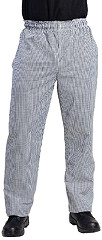  Whites Unisex Kochhose Vegas schwarz-wei&szlig; kleinkariert 