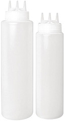  Vogue transparente Quetschflasche mit 3 Spritzdüsen 1L 