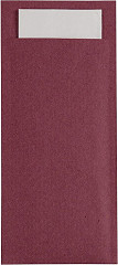  Europochette Burgund Besteckbeutel mit wei&szlig;er Serviette (Box 500) (500 St&uuml;ck) 
