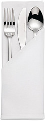  Mitre Luxury Satin Band Servietten wei&szlig; 55cm 