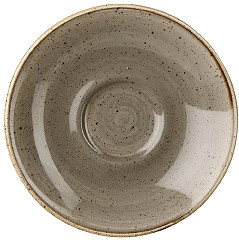 Churchill Stonecast Espresso-Untertasse, Pfefferkorngrau, 118 mm, (12 St&uuml;ck) 