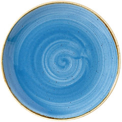  Churchill Stonecast, runder Coupe-Teller, Kornblumenblau, 165 mm, (12 St&uuml;ck) 
