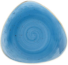  Churchill Stonecast Dreieckiger Teller, Kornblumenblau, 229 mm, (12 St&uuml;ck) 