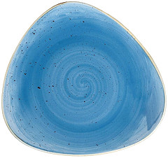 Churchill Stonecast Dreieckiger Teller, Kornblumenblau, 197 mm, (12 St&uuml;ck) 