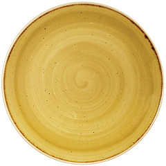  Churchill Stonecast, runder Coupe-Teller, Senfkorngelb, 260 mm, (12 St&uuml;ck) 
