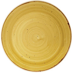  Churchill Stonecast, runder Coupe-Teller, Senfkorngelb, 220 mm, (12 St&uuml;ck) 