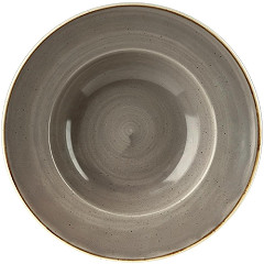  Churchill Stonecast, runde Sch&uuml;ssel mit breitem Rand, Pfefferkorngrau, 277 mm, (12 St&uuml;ck) 
