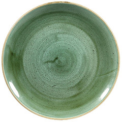  Churchill Stonecast, runde Coupe-Teller, Samphire-Gr&uuml;n, 260 mm, (12 St&uuml;ck) 