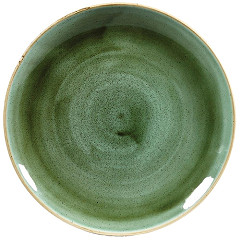  Churchill Stonecast, runde Coupe-Teller, Samphire-Gr&uuml;n, 217 mm, (12 St&uuml;ck) 