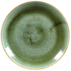  Churchill Stonecast, runde Coupe-Teller, Samphire-Gr&uuml;n, 165 mm, (12 St&uuml;ck) 