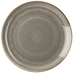  Churchill Stonecast, runder Coupe-Teller, Pfefferkorngrau, 165 mm, (12 St&uuml;ck) 
