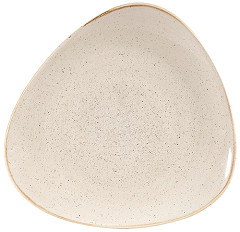  Churchill Stonecast Dreieckige Teller, Muskatcreme, 265 mm (12 St&uuml;ck) 