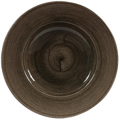  Churchill Stonecast Patina Profil Weit Rand Schuesseln Eisen Schwarz 280mm (12 St&uuml;ck) 