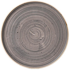  Churchill Stonecast Peppercorn Grauer Teller mit W&auml;nden 10 3/4 Zoll (Box 6) 