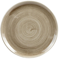  Churchill Stonecast Patina Antike Coup&eacute;-Teller, Taupe, 324 mm, (6 St&uuml;ck) 