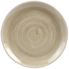  Churchill Stonecast Patina Antike Coup&eacute;-Teller, Taupe, 260 mm (12 St&uuml;ck) 