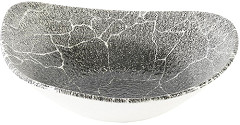  Churchill Studio Prints Kintsugi Quartz Schwarze dreieckige Schale, 235 mm, (12 St&uuml;ck) 