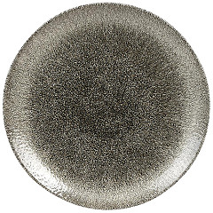  Churchill Studio Prints Raku-Coup&eacute;-Teller, rund, Quarzschwarz, 260 mm, (12 St&uuml;ck) 
