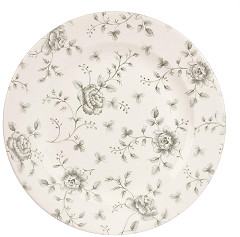  Churchill Vintage Prints Rose Chintz Profilplatten, Grau, 305 mm (6 St&uuml;ck) 