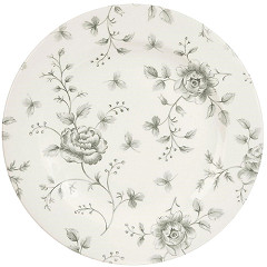  Churchill Vintage Prints Rose Chintz Profilplatten, Grau, 210 mm (6 St&uuml;ck) 