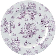  Churchill Vintage Prints Teller, Cranberry-Toile-Druck, 305 mm, (6 St&uuml;ck) 