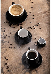  Olympia Cafe Kaffeetasse Schwarz - 230ml 8fl oz (12 Stück) 