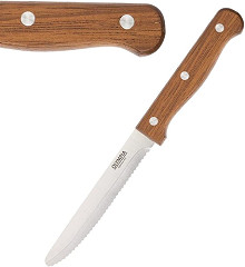  Olympia Steakmesser mit runder Spitze Holz 