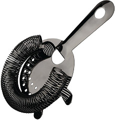  Olympia Hawthorne Cocktail Sieb 4 Zinken schwarz 