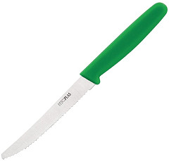 Hygiplas Tomatenmesser mit Wellenschliff 10cm gr&uuml;n 