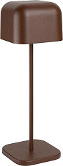 Olympia Lucca Tischlampe Quadratische Kuppel Kastanie 300mm 